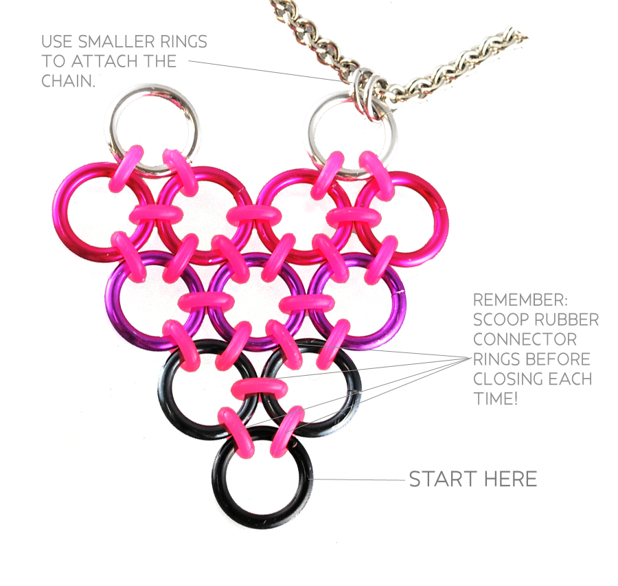Free & Easy chainmaille patterns: large jump rings