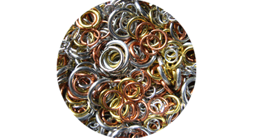 aluminum brass copper steel jump rings