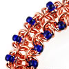 Beaded Gridlock Byzantine Bracelet