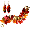 Shaggy Fall Scales Bracelet + Earrings