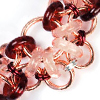Akimbo, KIT - Akimbo - Aluminum, copper japanese chainmaille weave with pink and burgundy glass rings