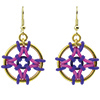 Dreamcatcher Earrings, KIT - Dreamcatcher Earrings kit - As Shown Faux gold pink/ purple (6 pack), celtic knot pattern earrings in gold violet and pink