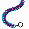 Full Persian, KIT - Custom Full Persian Necklace, full persian 6-in-1 chainmaille bracelet in turquoise and violet