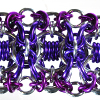 Intricate Maille, KIT - Intricate Maille - ALUM w/ purple + violet, intricate maille chainmaille weave in purple and blue by rebeca mojica