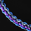 Jens Pind 3 Linkage (JPL3), Kit - Jens Pind 3 NECKLACE - Purple+IRGM+Blue AA, tri-color jens pind chain mail weave in purple, blue and silver