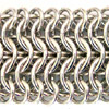 Sleek Cuff, KIT - Sleek Cuff - Aluminum, sleek cuff chainmaille edged european 8-1 bracelet in aluminum by rebeca mojica