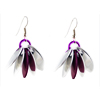Spike Earrings, KIT - Spike Earrings - Aluminum w/ Violet AA scales (enough for 3 pairs), spiked scale earrings in silver and violet