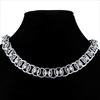 Helm Chain, KIT - Helm Chain Necklace Aluminum, simple steel neck chain in Helm chainmaille weave on black neckform