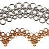 Japanese Variations, Japanese Variations, japanese 12-in-2 chainmaille wave and japanese scallop chain mail weave