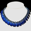 Reversible Scale Necklace, KIT - Reversible Scale Necklace - Blue & Black & ALUM, chainmaille reversible scalemaille necklace in blue and black scales